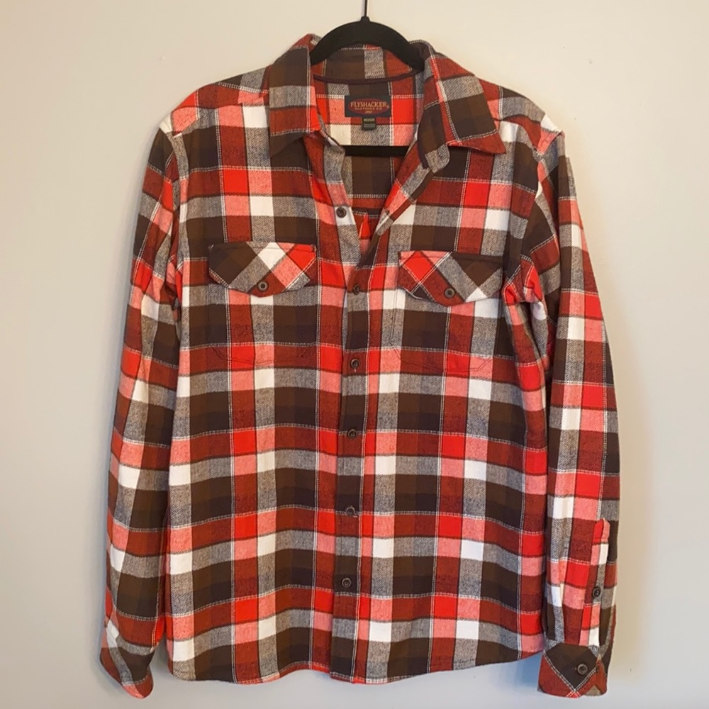 Men’s Flyshacker button down flannel shirt